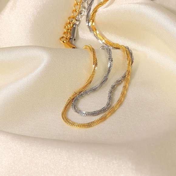 Fashion noble gold/silver sparkling design simple style versatile anklet - Picture 5 of 6